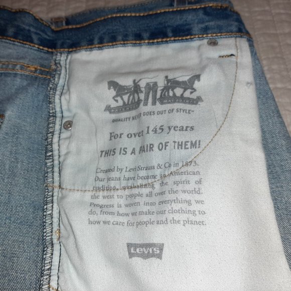 Levi's 505 Men's Jeans 38x32 100% Cotton Regular/Straight Medium-Washed - Picture 5 of 11